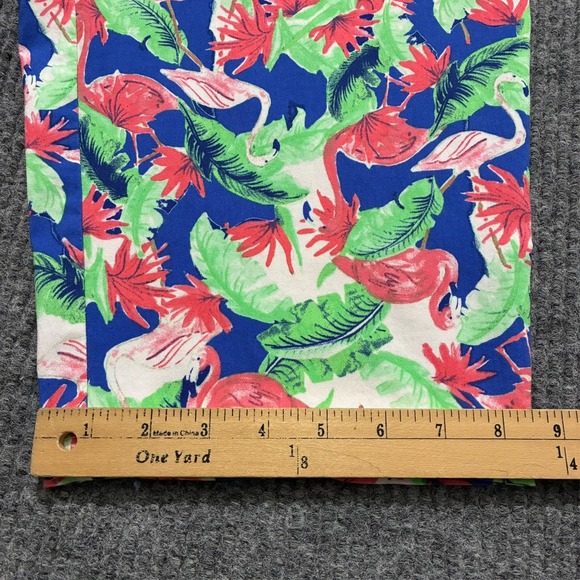Casey Key Womens Bermuda Shorts Large Multicolor Flamingo Print Pull On Mid Rise - Picture 5 of 9